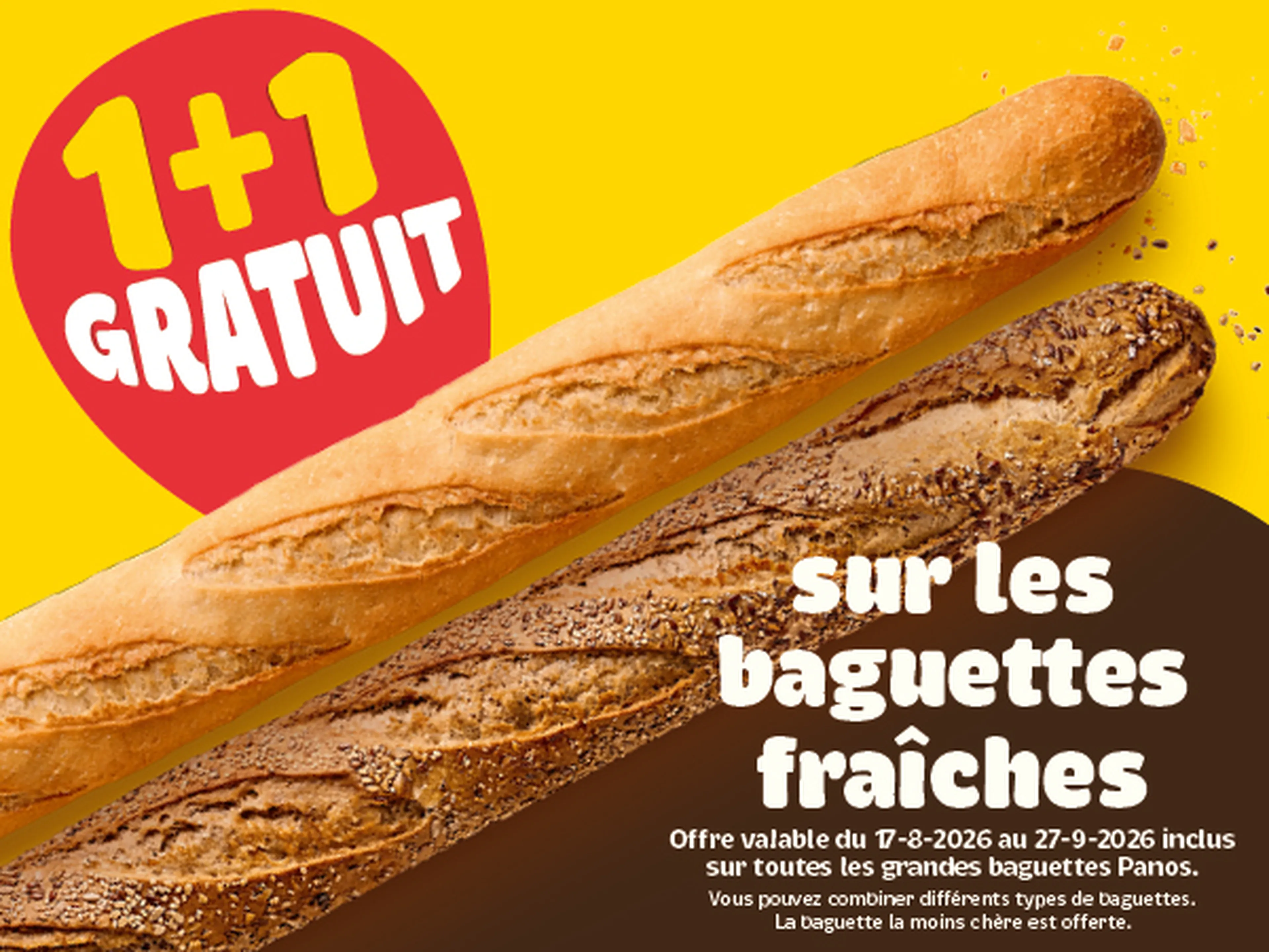 Panos 1+1 gratis baguettes