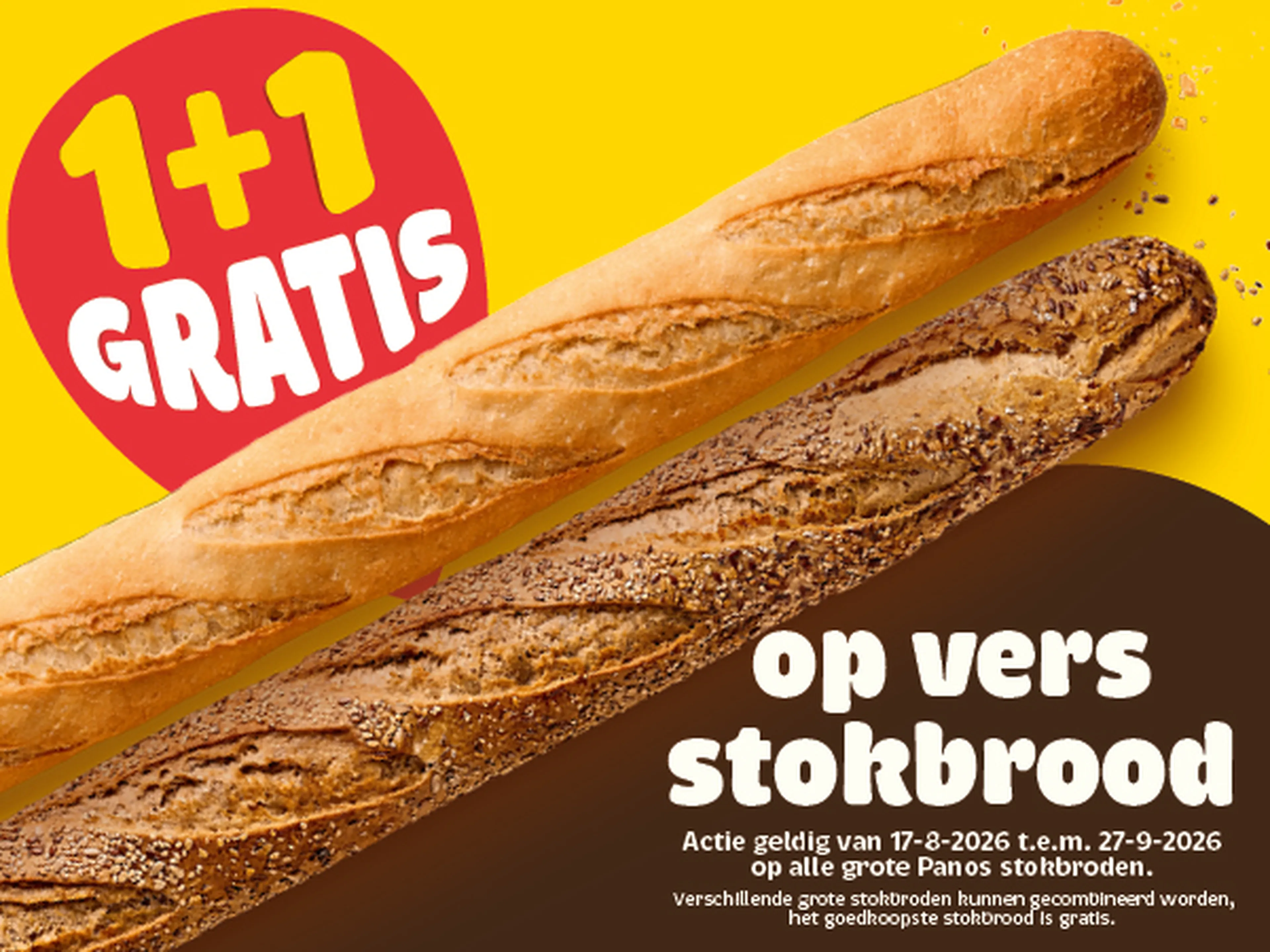 Panos 1+1 gratis stokbrood